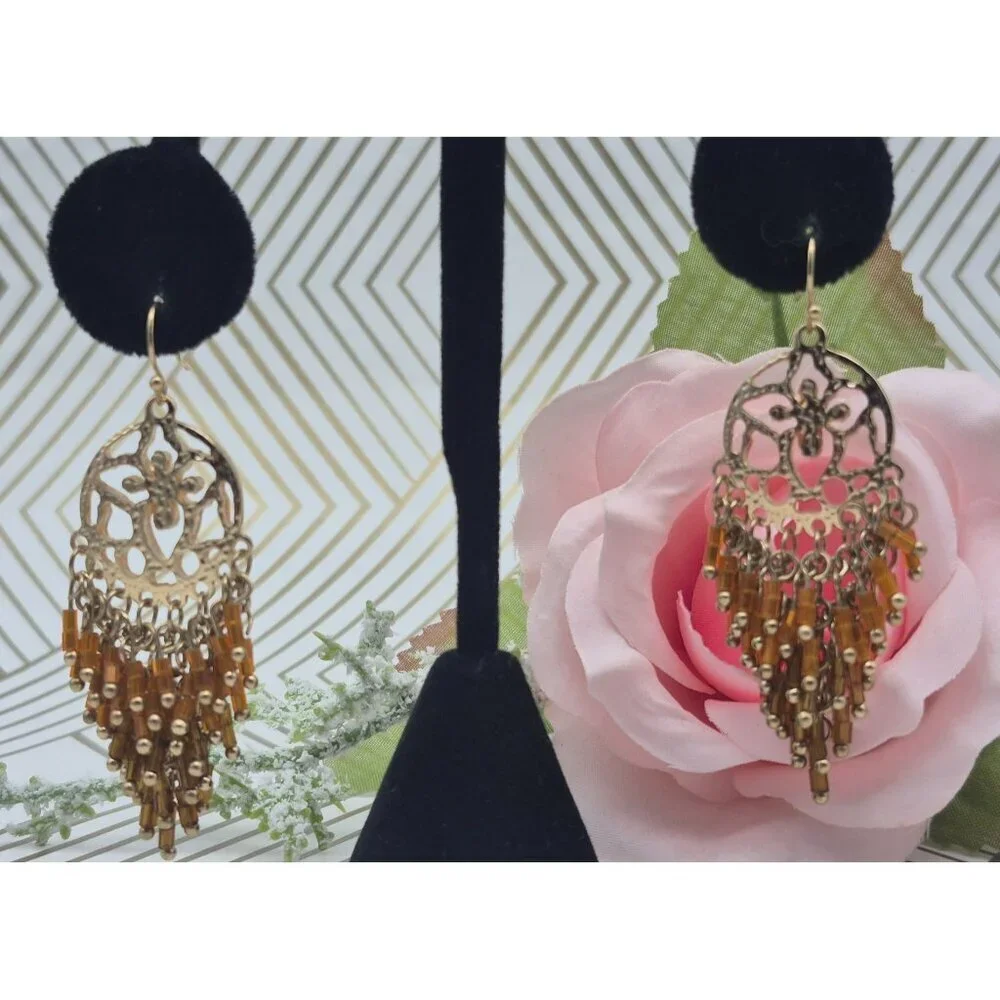 Cute Gold Tone Dangle Bead 3